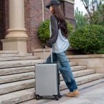 OJ1804 wheels aluminum frame travel bag